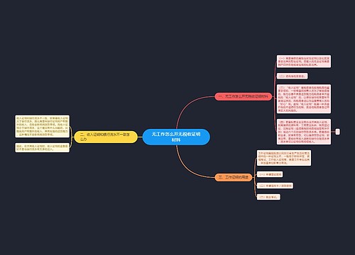 无工作怎么开无税收证明材料