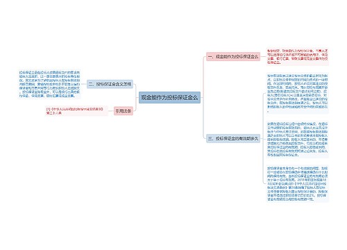 现金能作为投标保证金么