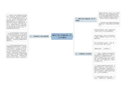 建筑工程小规模纳税人可以开专票吗