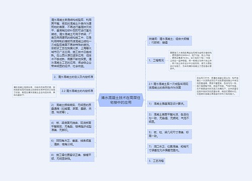 清水混凝土技术在高层住宅楼中的应用