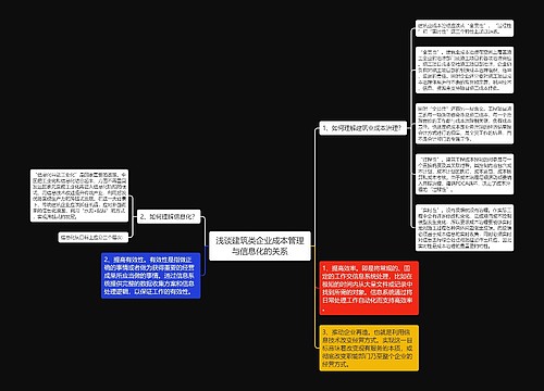 浅谈建筑类企业成本管理与信息化的关系