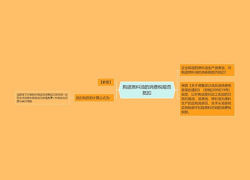 购进燃料油的消费税能否抵扣