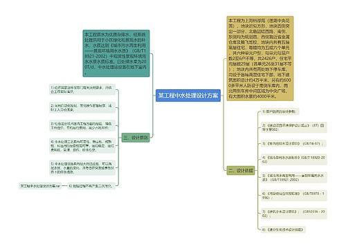 某工程中水处理设计方案