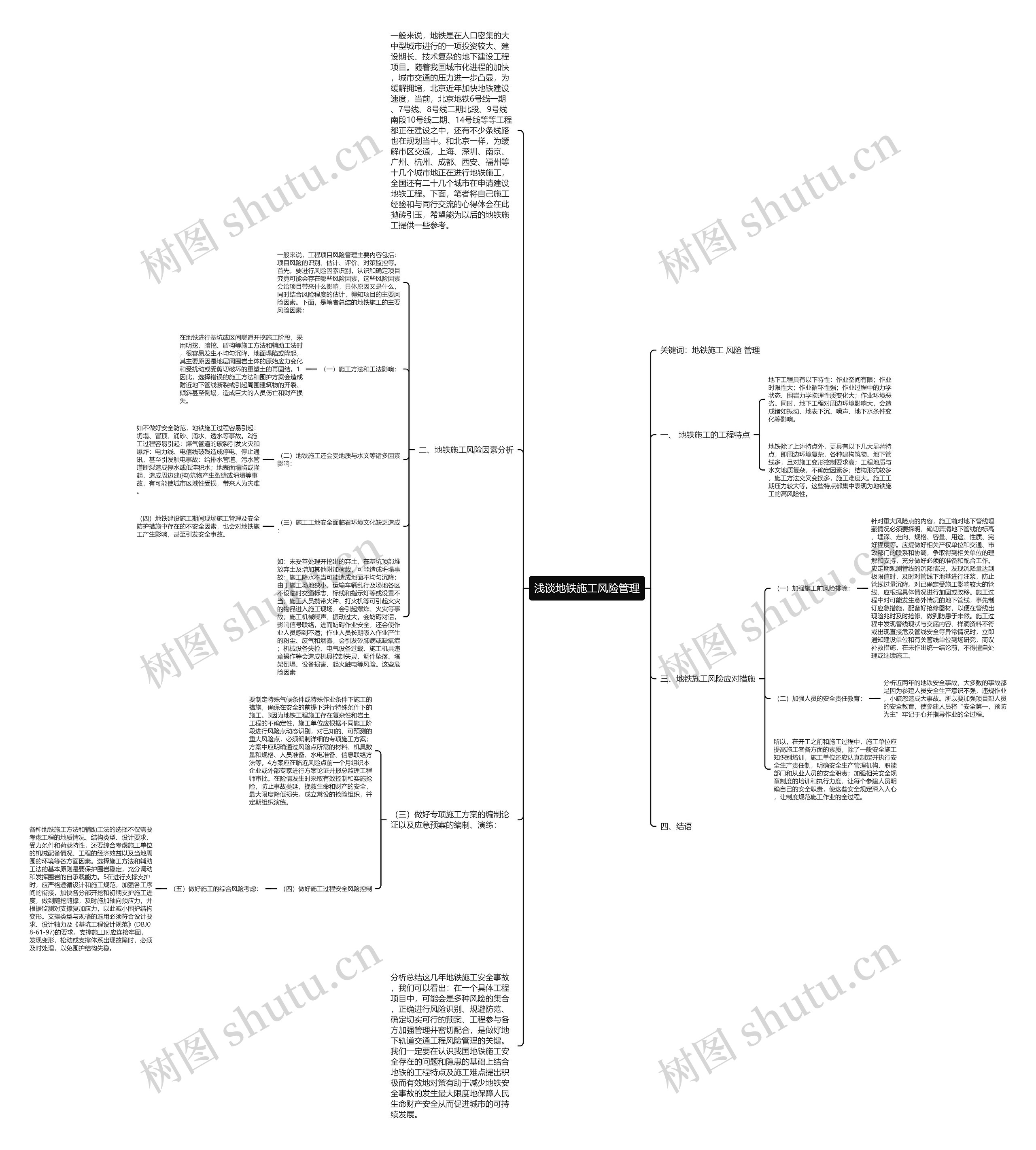 浅谈地铁施工风险管理 浅谈地铁施工风险管理