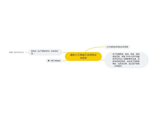 最新小工程施工合同协议书范本