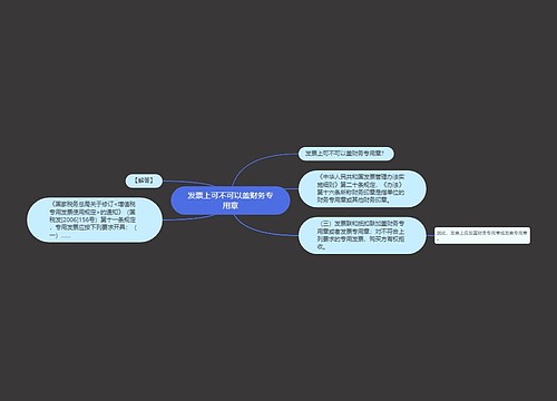 发票上可不可以盖财务专用章