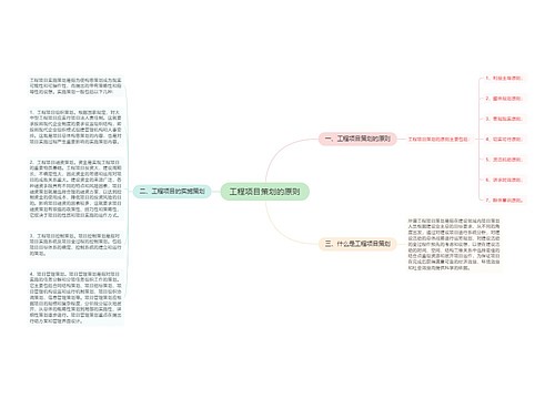 工程项目策划的原则