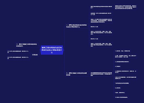 建筑工程合同违约金没有具体约定的,计算标准是什么