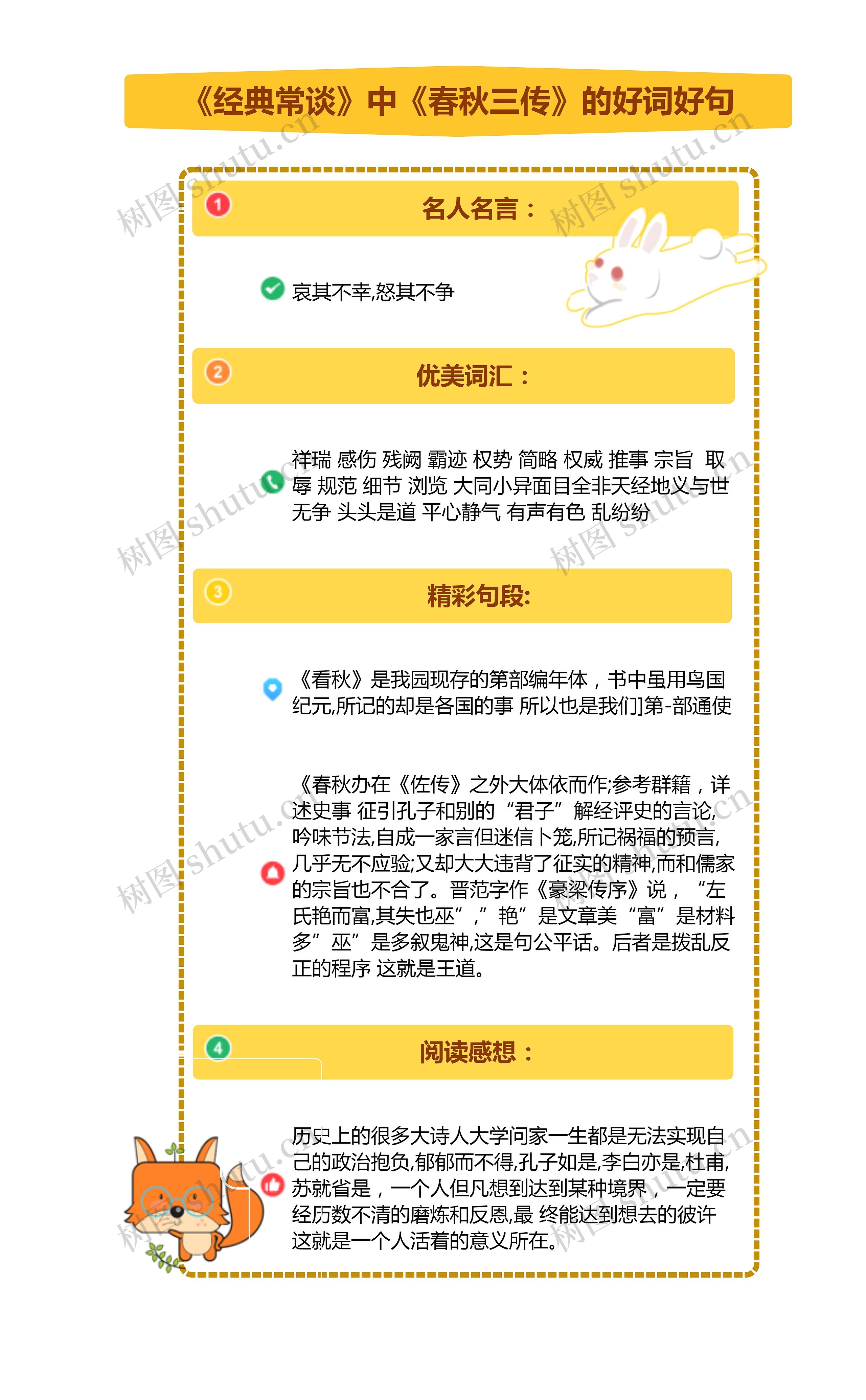 《经典常谈》中《春秋三传》的好词好句