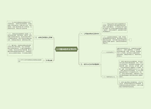 公司缴纳税收证明材料