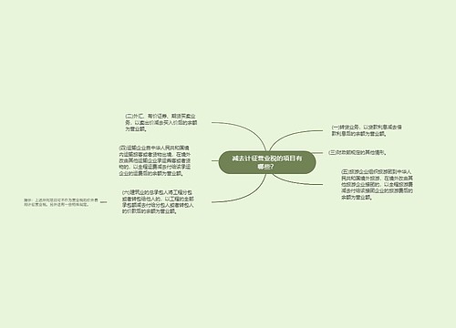 减去计征营业税的项目有哪些？