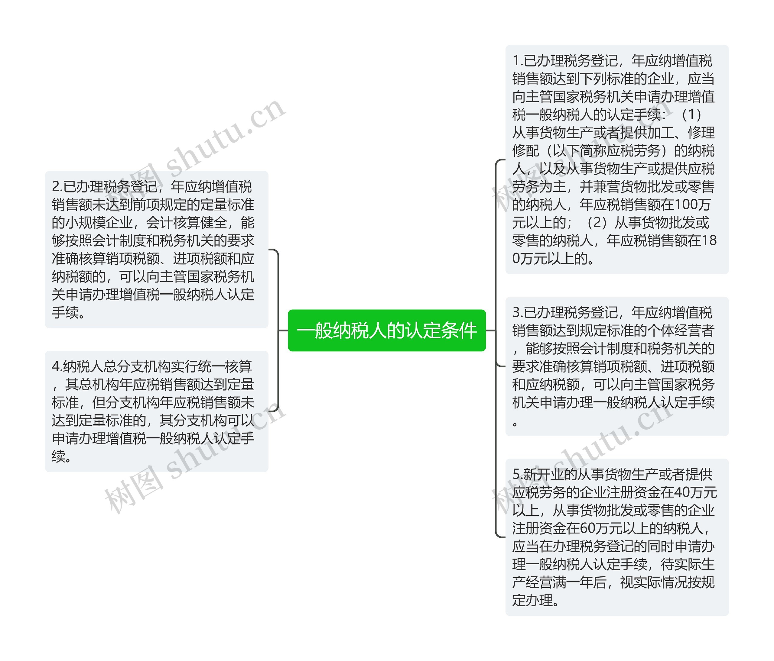 一般纳税人的认定条件