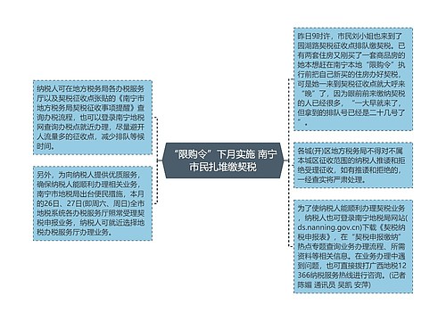 “限购令”下月实施 南宁市民扎堆缴契税