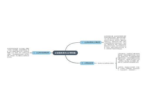 企业税收是怎么计算的呢