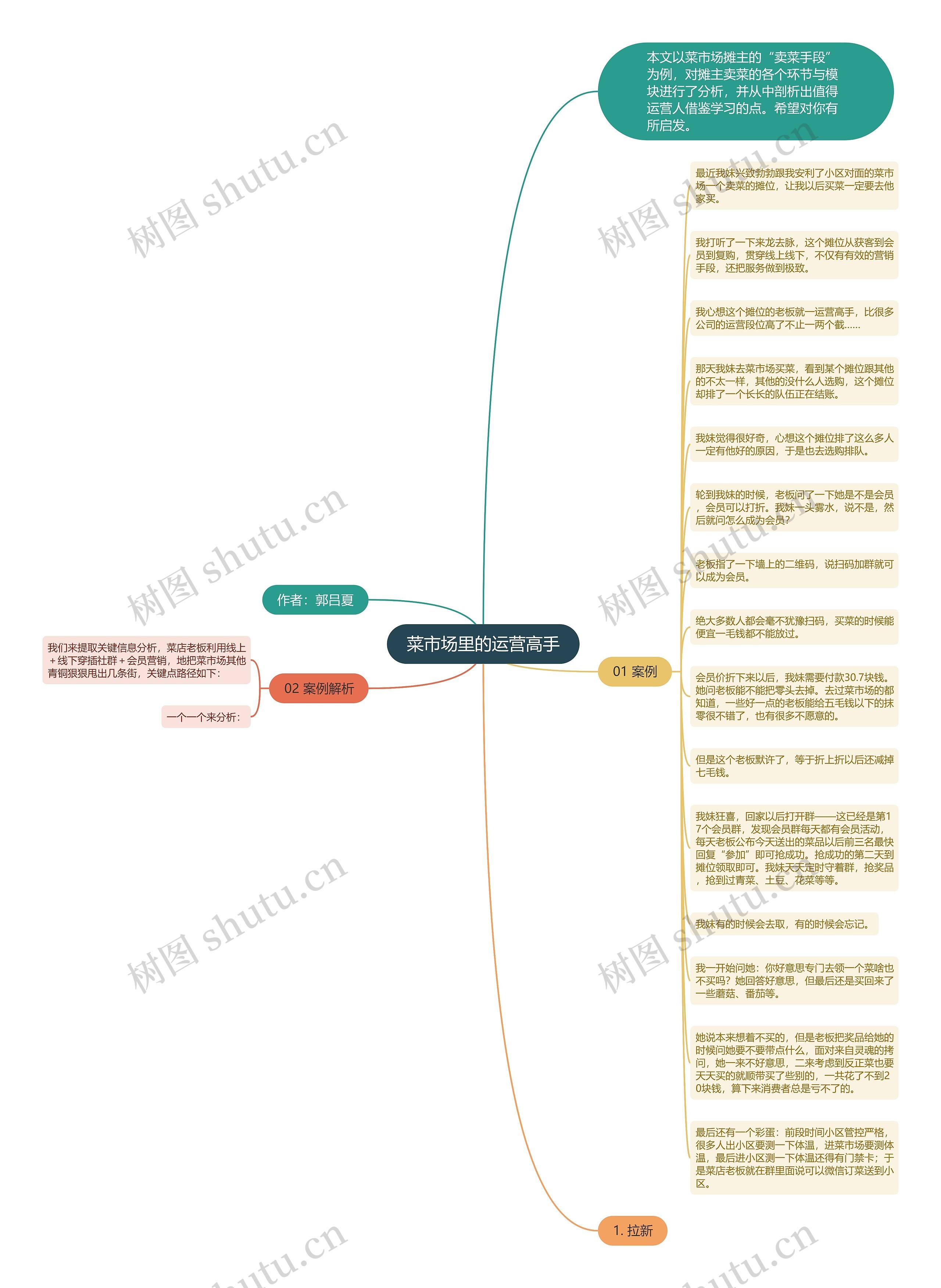 菜市场里的运营高手思维导图
