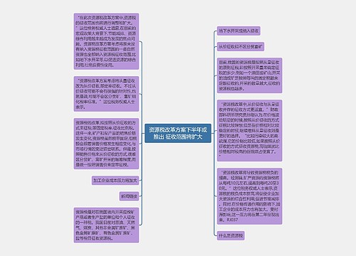 资源税改革方案下半年或推出 征收范围将扩大