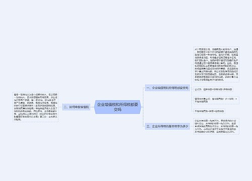 企业增值税和所得税都要交吗