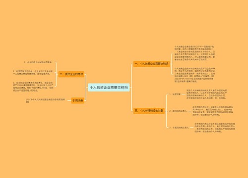 个人独资企业需要交税吗