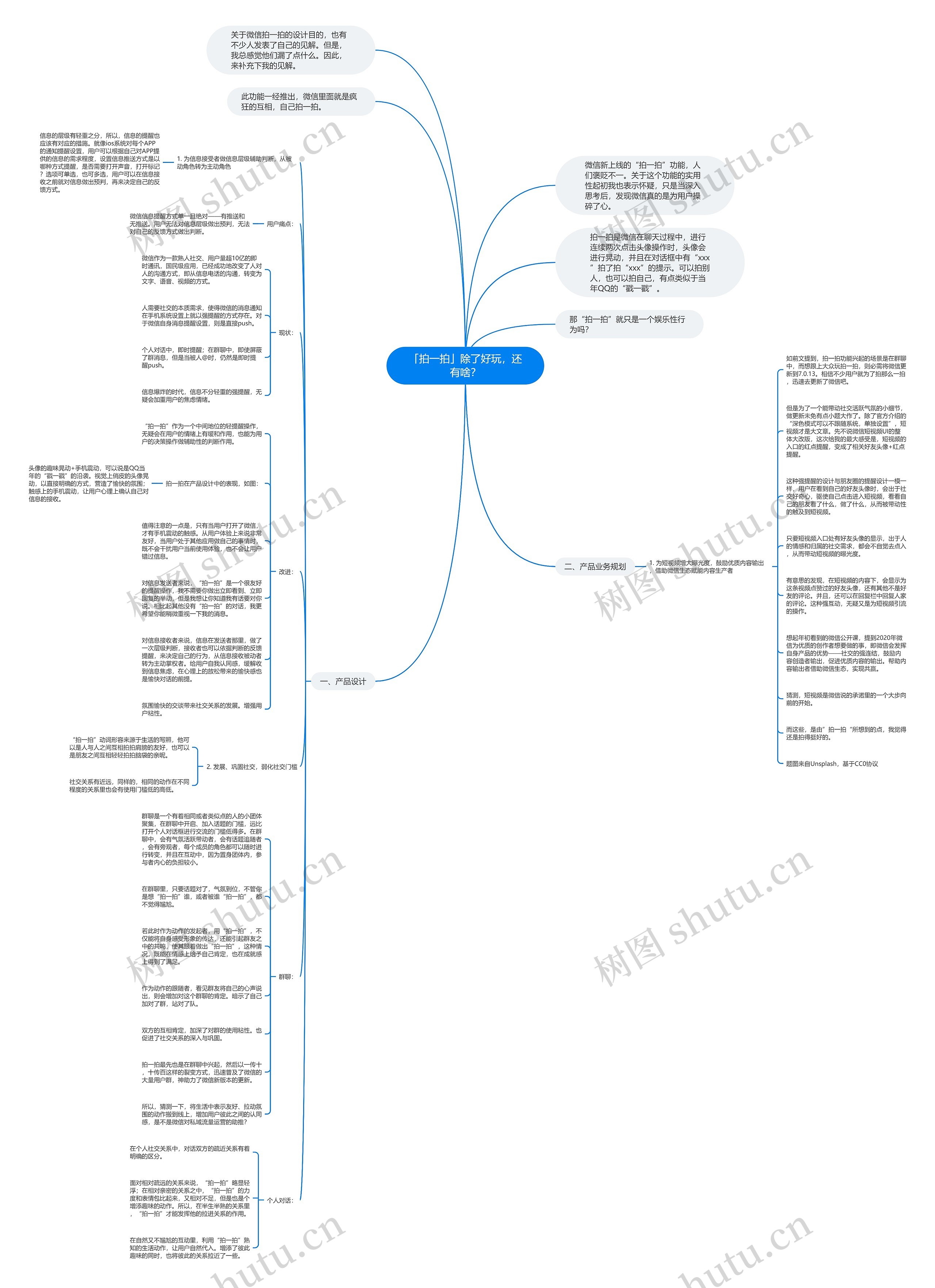 「拍一拍」除了好玩，还有啥？思维导图
