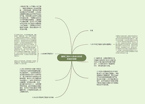 建筑工程中人防设计阶段的造价控制