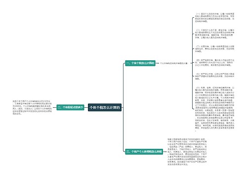 个体个税怎么计算的