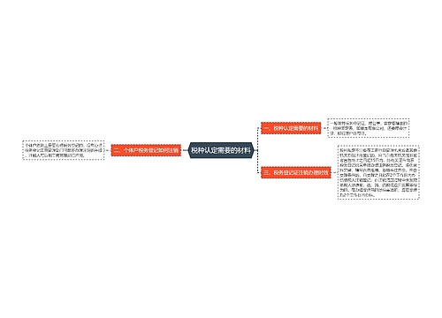 税种认定需要的材料