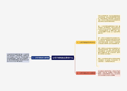 公司不报税的后果有什么