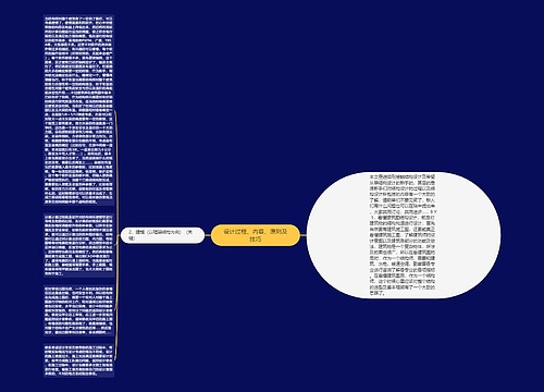 设计过程、内容、原则及技巧