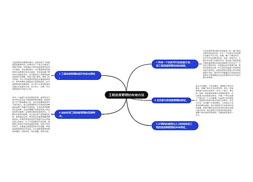 工程进度管理的有效方法