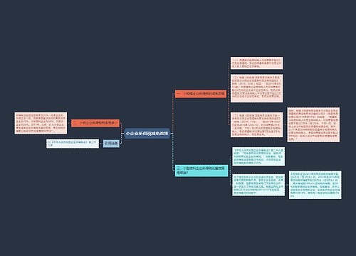 小企业所得税减免政策