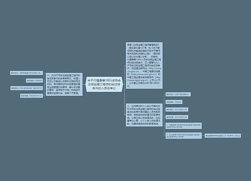 关于付建昌等1065名符合注册监理工程师初始注册条件的人员名单公