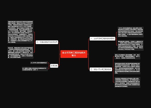 业主可否将工程发包给关联方