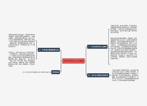 水车补税可以上牌吗