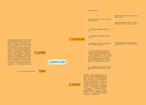 企业税收怎么算的