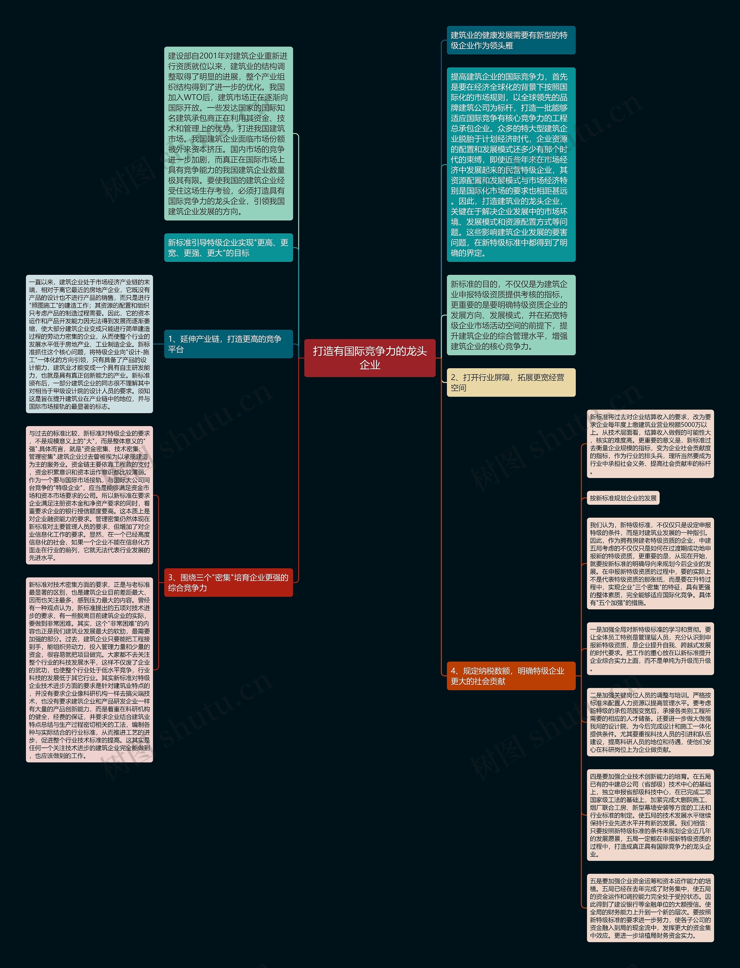 打造有国际竞争力的龙头企业思维导图