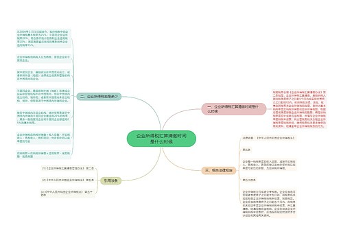 企业所得税汇算清缴时间是什么时候