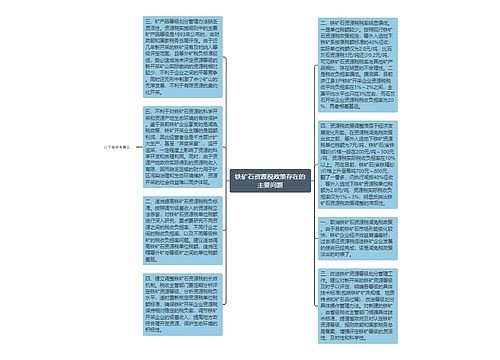 铁矿石资源税政策存在的主要问题