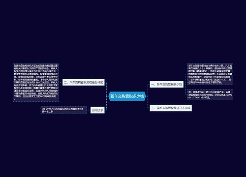 新车交购置税多少钱