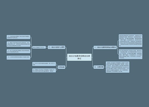 违法分包要承担哪些法律责任