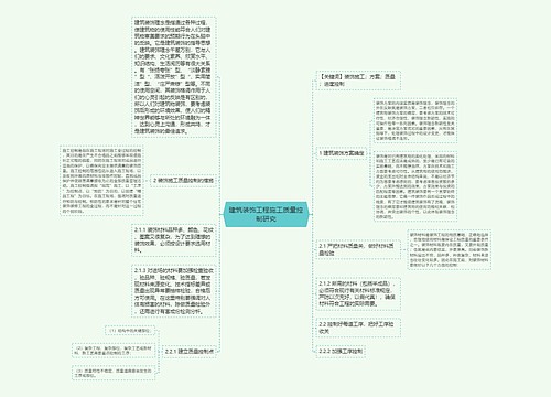 建筑装饰工程施工质量控制研究