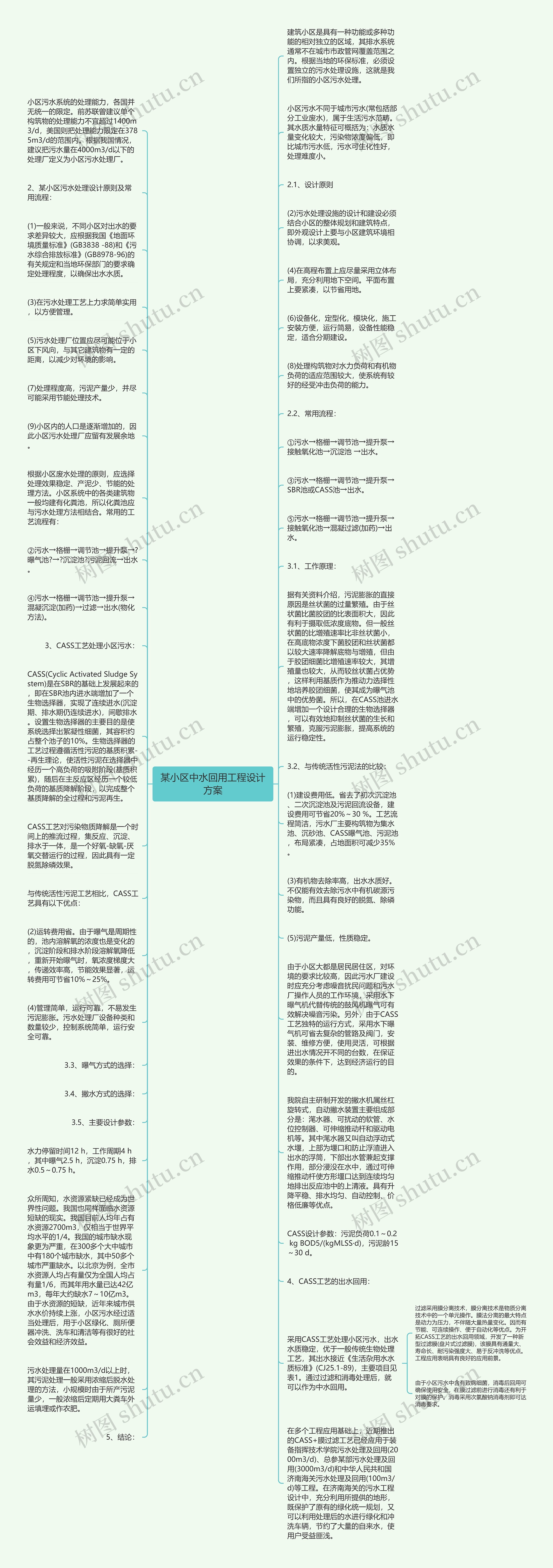 某小区中水回用工程设计方案