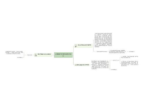 工程造价的有效控制方法汇