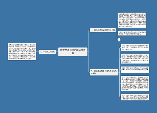 施工总承包能不能承揽劳务