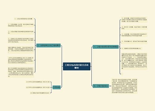 工程分包合同付款方式有哪些