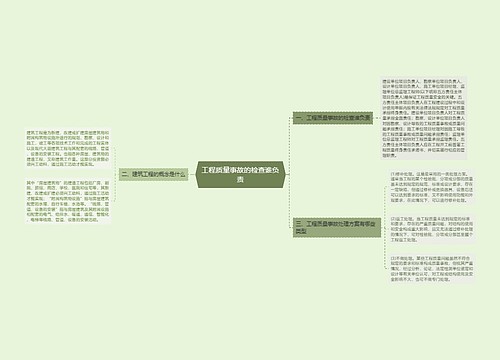 工程质量事故的检查谁负责