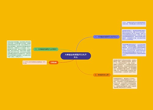 大修基金和契税可以先不交么