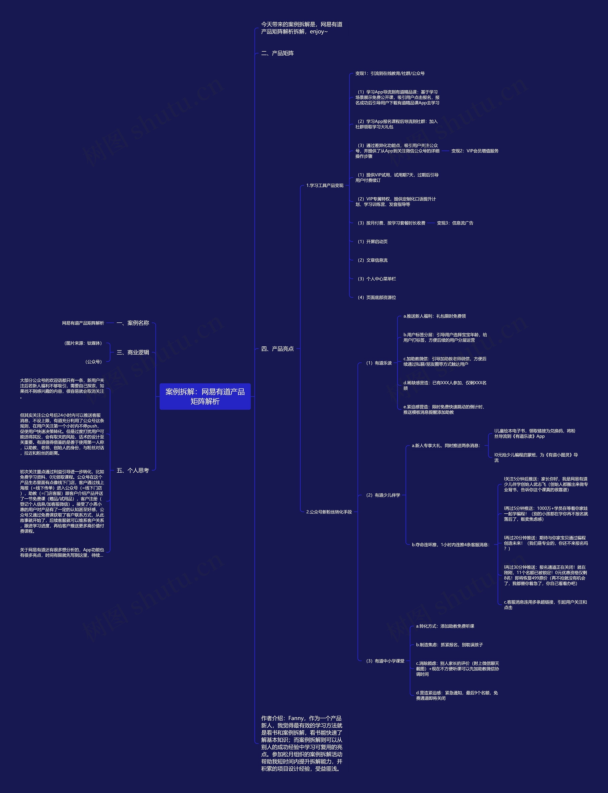 案例拆解：网易有道产品矩阵解析思维导图