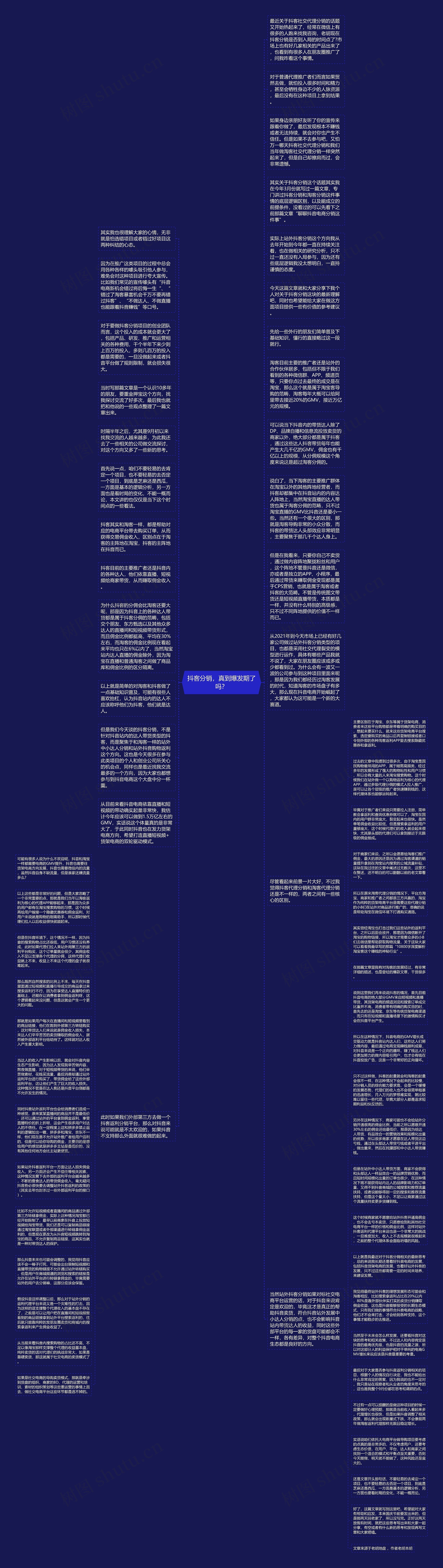 抖客分销，真到爆发期了吗？思维导图