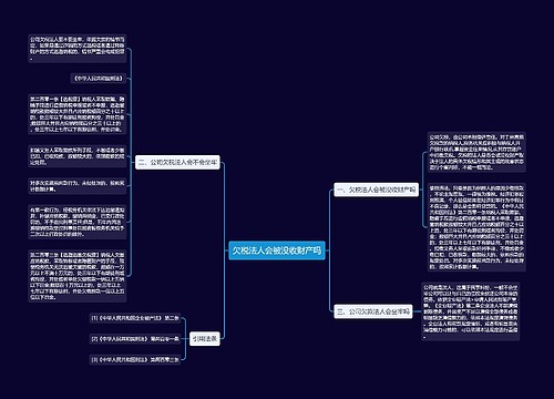 欠税法人会被没收财产吗