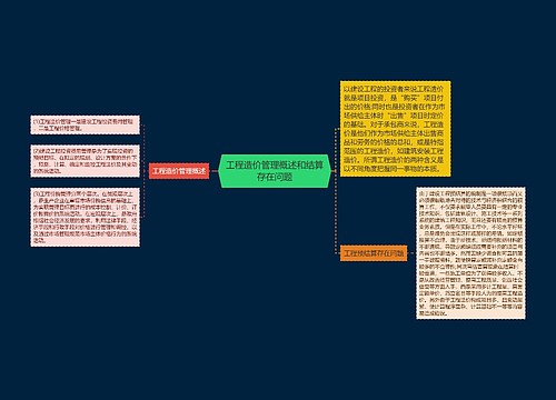 工程造价管理概述和结算存在问题